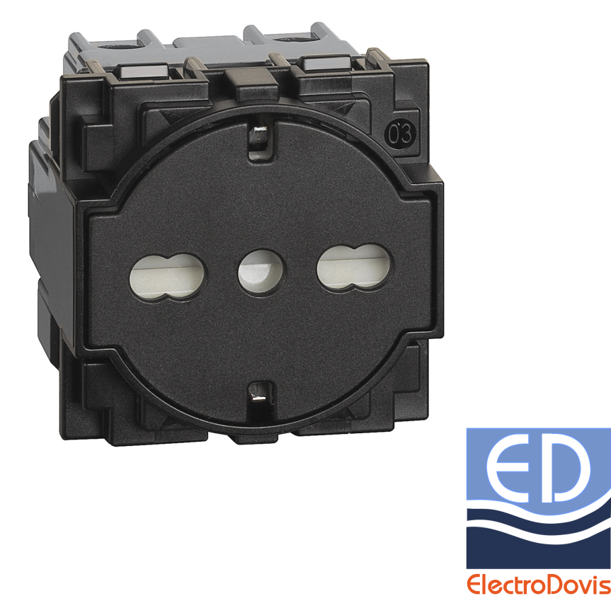 PRIZA 16A CP GER NEAGRA Living Now KG4140A16F -- priza plata