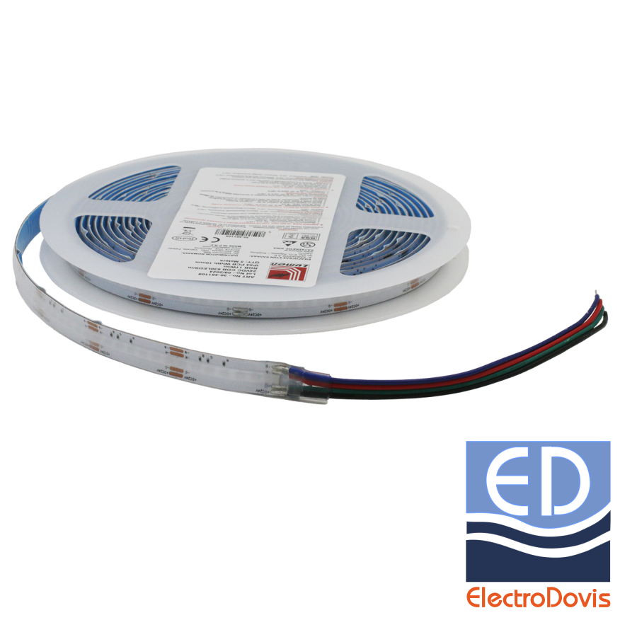 BANDA LED LCOB 24V IP20 11W/m L.RGB 5m 1210lm/m 10mm 30-471109 Lumen