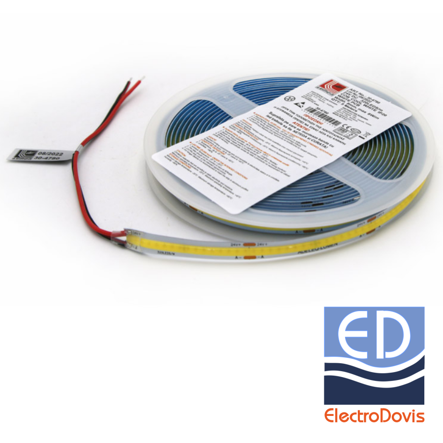 BANDA LED LCOB 24V IP20 14W/m lumină zilei 8mm 5m 1540lm/m 30-47141 Lumen