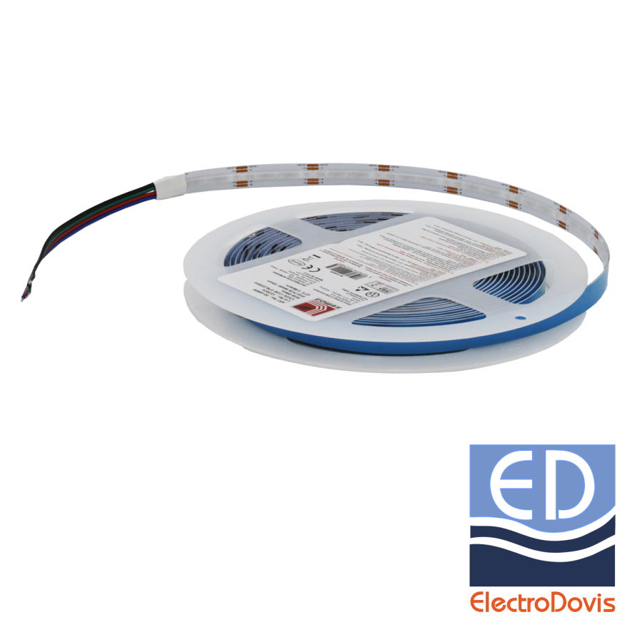 BANDA LED LCOB 24V IP54 8W/m L.RGB 10mm 5m 880lm/m 30-48809 Lumen
