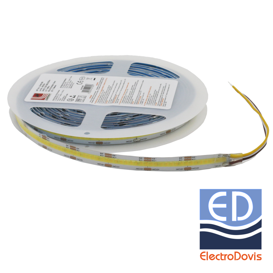 BANDA LED LCOB 24V IP54 14W/m L.CCT 10mm 5m 1540lm/m 30-481408 Lumen