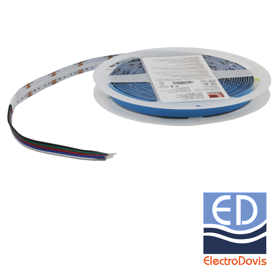 BANDA LED LCOB 24V IP54 14W/m L. RGB+W 12mm 5m 1540lm/m 30-481410 Lumen
