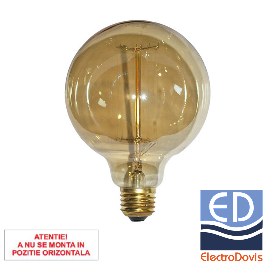 BEC DECO incandescent 40W 230V glob 125mm E27 2200K 130lm 14-75404