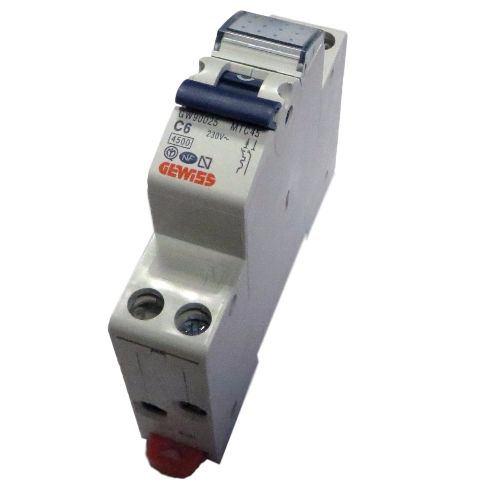 Întrerupător automat F+N GEWISS curba C 6A 4.5kA GW90025