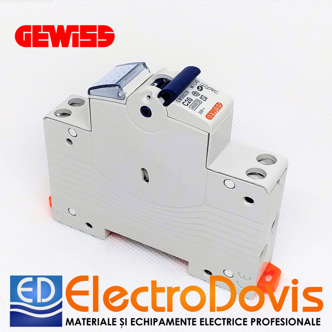 Întrerupător automat F+N GEWISS curba C 20A 4.5kA GW90028