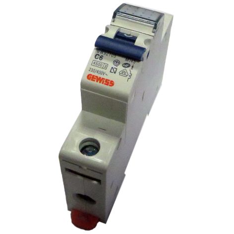Întrerupător automat monopolar MT45 curba C 6A 4.5kA GW92105