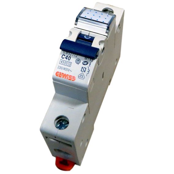 Întrerupător automat monopolar MT45 curba C 40A 4.5kA GW92112