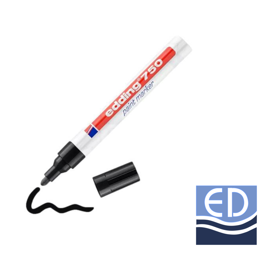 MARKER ETICHETE MARCAJ DIN VOPSEA NEGRU 2-4mm Edding