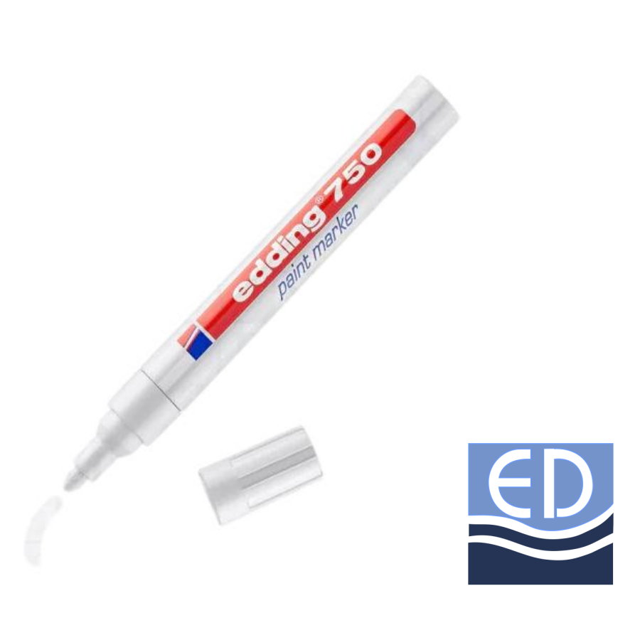 MARKER ETICHETE MARCAJ DIN VOPSEA ALB 2-4mm Edding