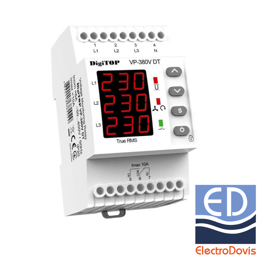 RELEU PROT tensiune trifazat (necesita contactor separat) VP-380 DT Digitop