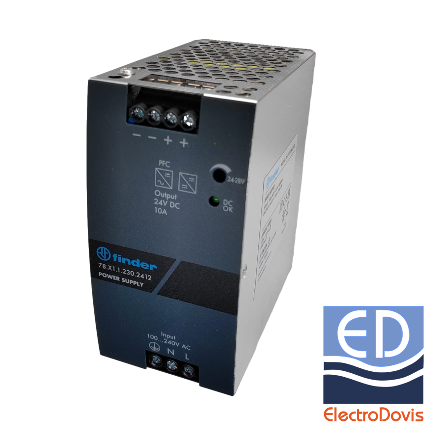 ALIMENTATOR 10A 24V /230V - 240W AC/DC sina DIN 78.X1.1.230.2412 Finder