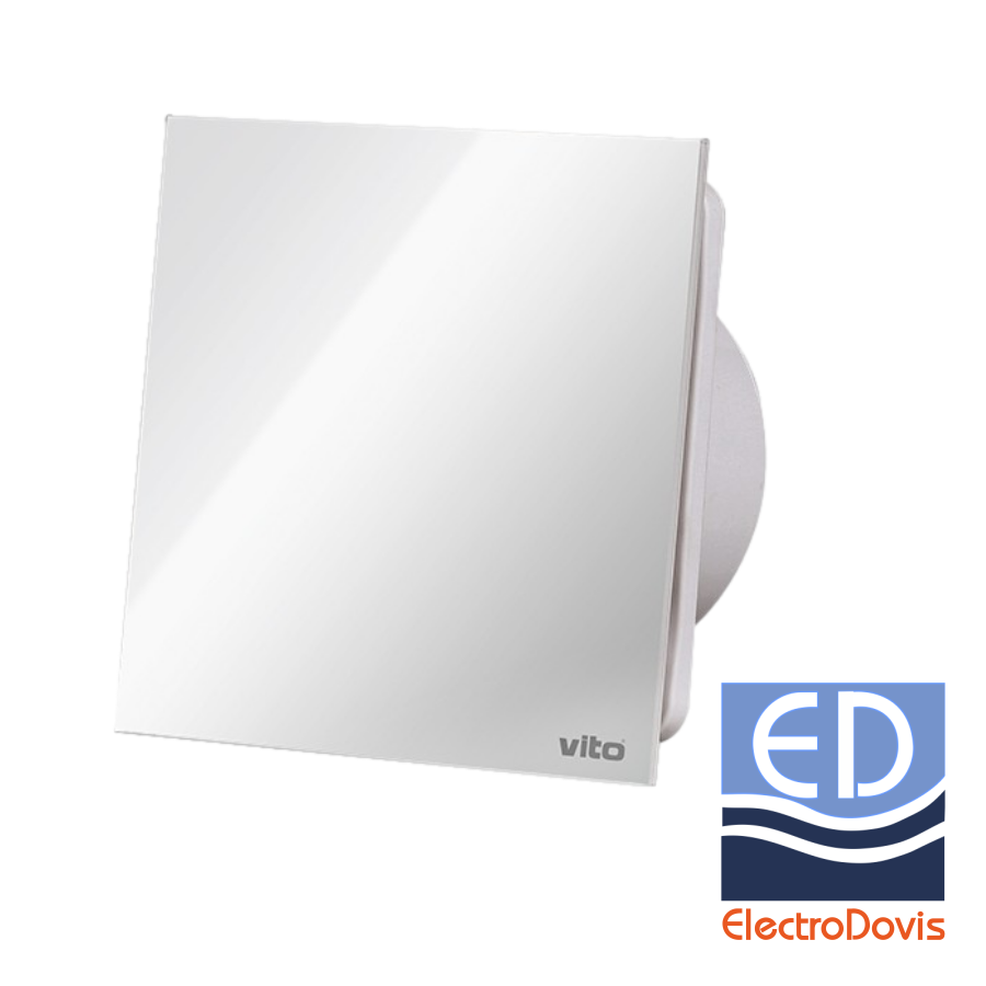 VENTILATOR 10CM STICLA ALB ANTIRETUR 12W VITO 8005230