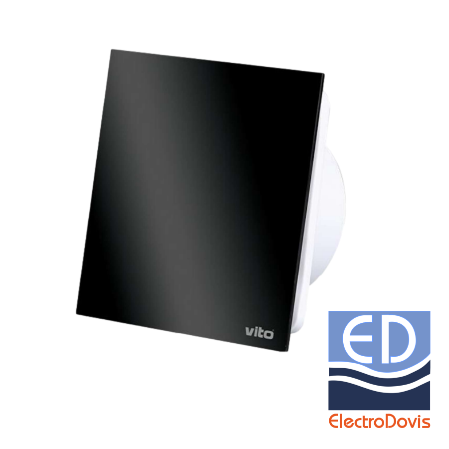 VENTILATOR 10CM STICLA NEGRU ANTIRETUR 12W VITO 8005240