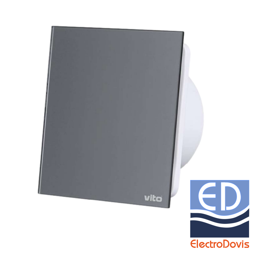 VENTILATOR 10CM STICLA GRI ANTIRETUR 12W VITO 8005250