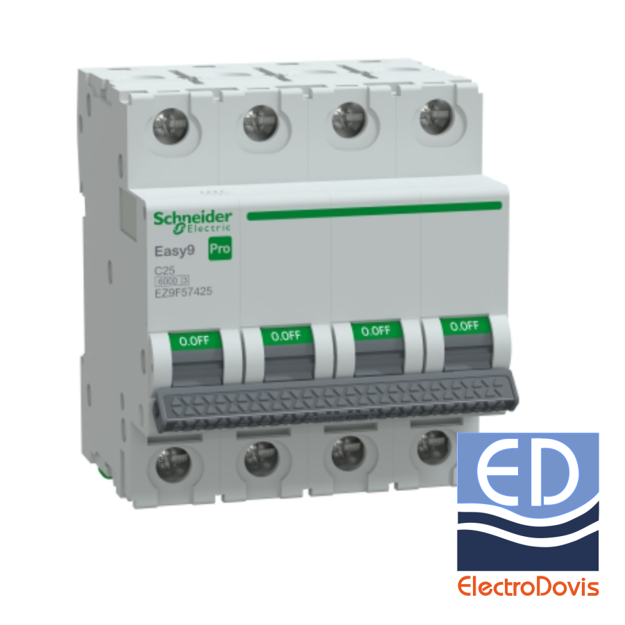 Întrerupător automat tetrapolar 4P 25A C 6kA Schneider PRO