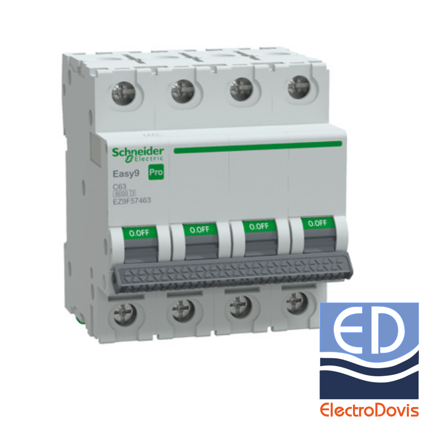 Întrerupător automat tetrapolar 4P 63A C 6kA Schneider PRO